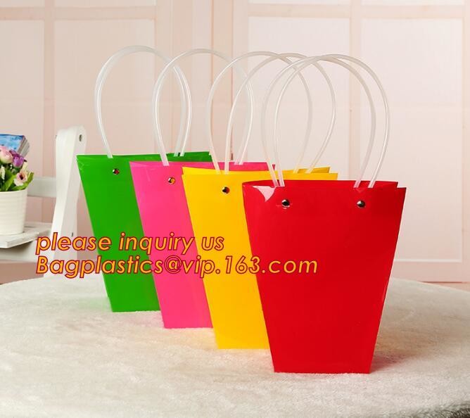 Promotional customized high quality soft loop plastic cloth bag,manufacturer custom soft loop handle polyethylene PE pla