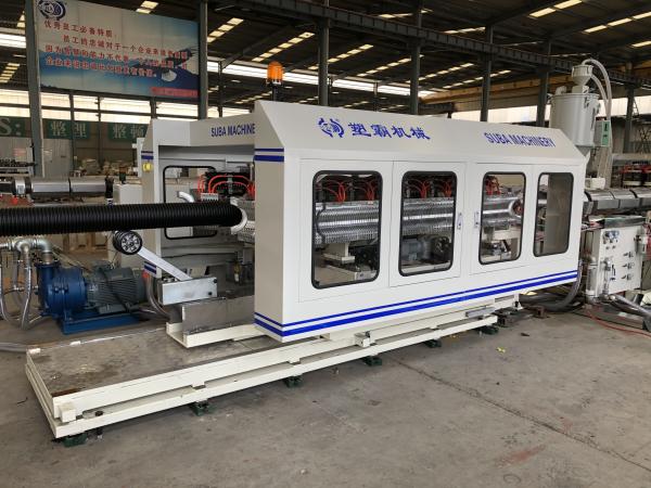 Quality PLC Control Corrugated Drain Pipe Extrusion Machine For Plastic Water Drainage System for sale