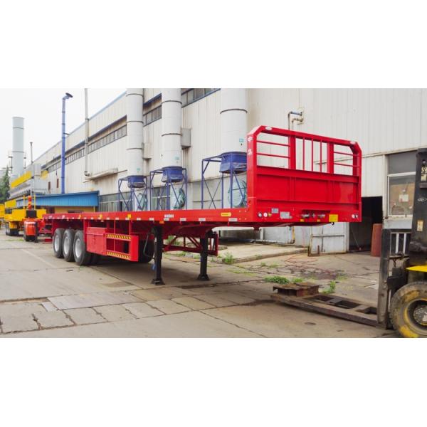 CIMC Tri Axle 20/40 Ft Semi Flatbed Trailer with Front Wall for Sale | CIMC Trailer for Sale