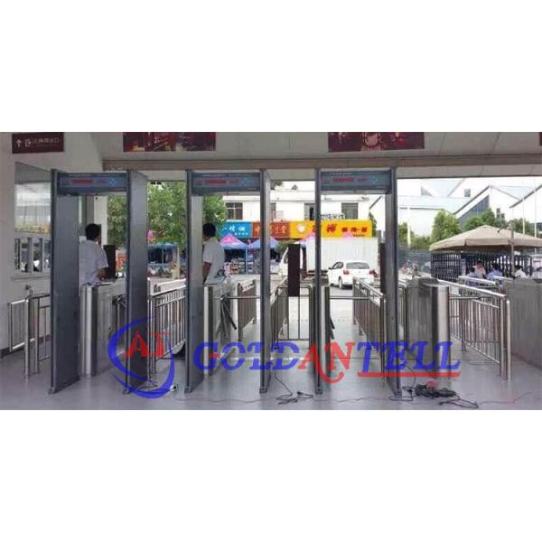 Security Detector Metal Swing Turnstile Gate Automatic Access System For Metro