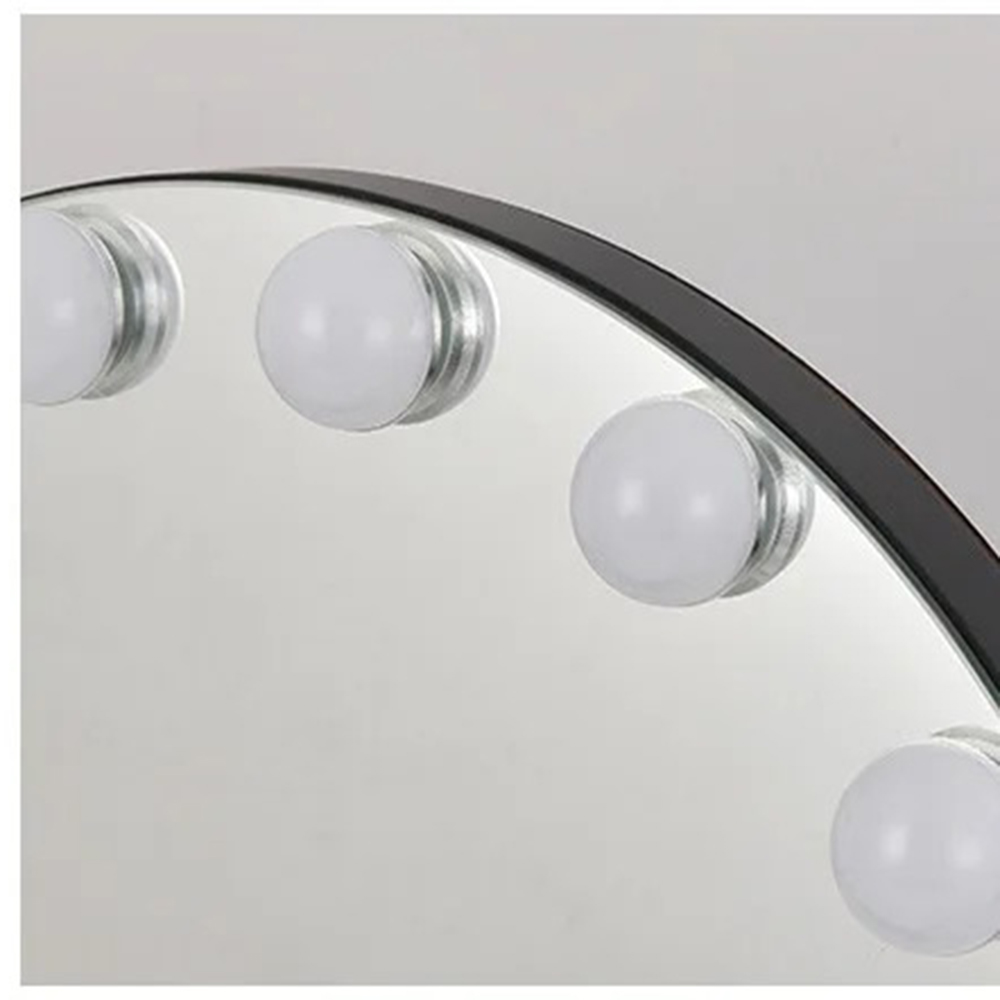 Chrome Led Light Bulb Home Decor With Hollywood Mirror Extra LOGO Yes Cosmetic Mirror