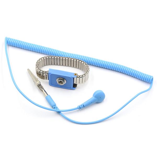 Cleanroom Conductive Anti Static ESD Wrist Strap PU Line Snap 10mm