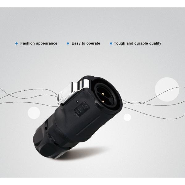 LP16 series Black Plastic Shell 3Pin Electric Plug and Socket Waterproof Connector for Lighting and Audio and Visual