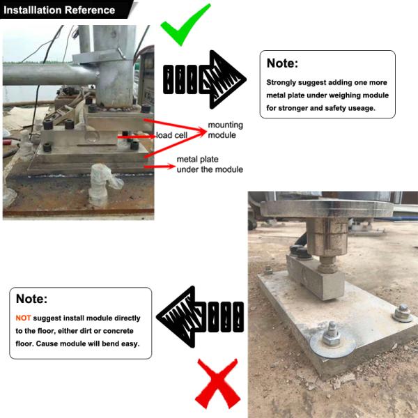 SC8320CM shear beam load cell mounting kits sensor module for silo weighing 100kg-3T