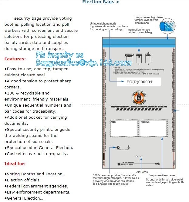 Plastic Money/Evidence Security Envelopes Cash Deposit Seal Bags, Bank Industrial Use cash security deposit bags, bageas
