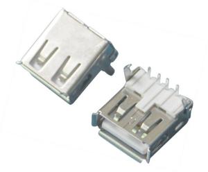 China 90 Degree 4Pins USB Female Connector Insert Board A Type 2.0 wholesale