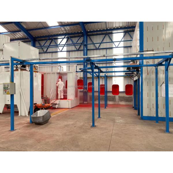 ISO 9001 Electrostatic Automated Powder Coating Line Gas Diesel Heating