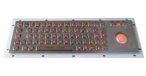 China IP65 metal backlit USB keyboard with illuminated transparent mechanical trackball wholesale