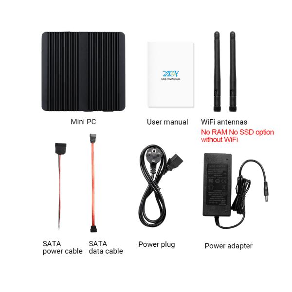 Intel Mini Industrial Fanless PC With DDR4 8G MSATA SSD Dual LAN HD Display Linux