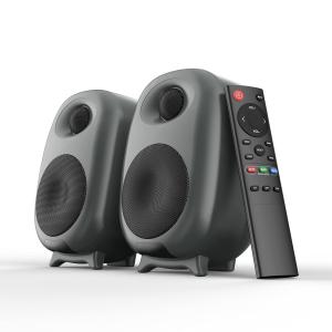 China Black Bluetooth Bookshelf Speakers Romote Control CE FCC Certification wholesale