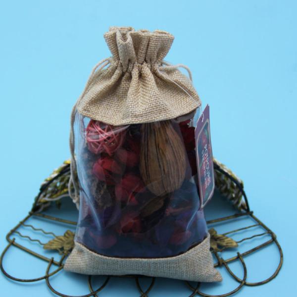 Quality Dry Flowers Packing Organza Window Jute Lavender Pouch for sale