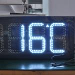 Outdoor 12 Inches LED Time and Temperature Display Panel for 8"-72" Digit Height