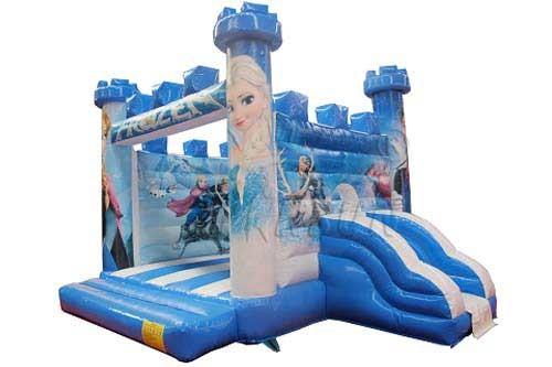 Quality Frozen Theme Inflatable Bounce House With Slide Environmental Friendly for sale