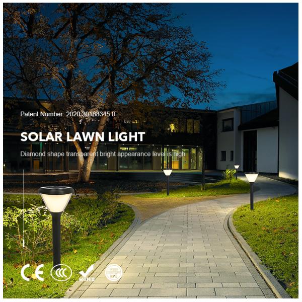 5V 4.5W Triangle LED Solar Pathway Lights Solar Spike Light For Park Courtyards Villas