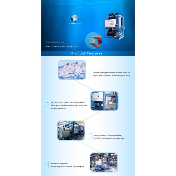 Large capacity 5 tons/24 hours automatic ice tube machine/maker for hotel/party/restaurant with Germany compressor