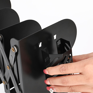 Adjustable 20 inches Desk Magazine File Organizer Holder Metal Bookends for Office Books Papers