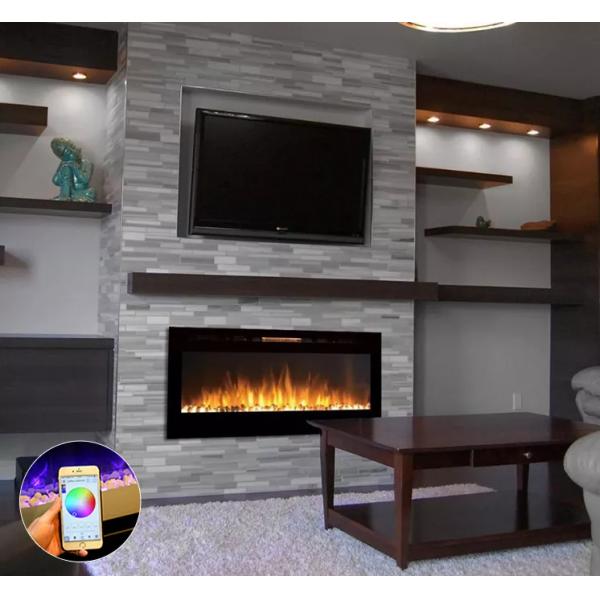 28 Inch 700mm LED Flame Heater Plug Wall Mounted Single Side