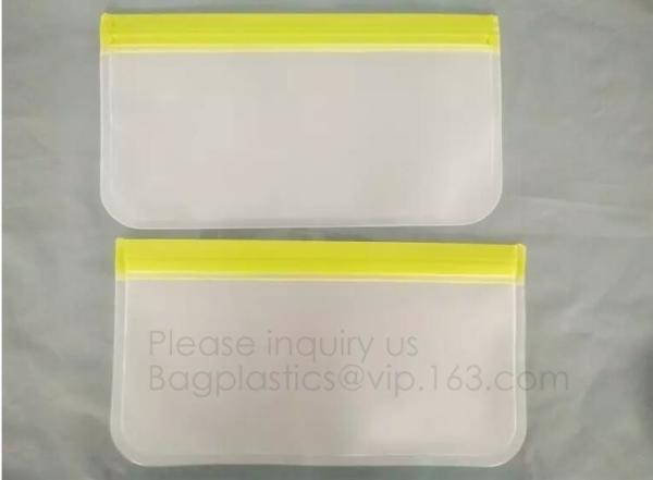 Quality Oem reusable eco friendly peva plastic Zip lockk sandwich snack food storage bag,silicone Zip lockk reusable sandwich storag for sale