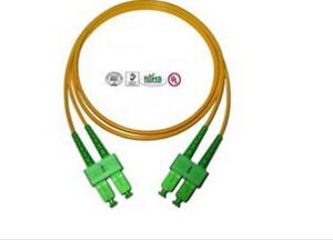 Single Mode SC Fibre Optic Patch Cords APC , Full Duplex Fiber Optic Cable