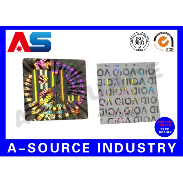 Large 2d Hologram Void Custom Holographic Stickers Printing Maker 20 x 20mm