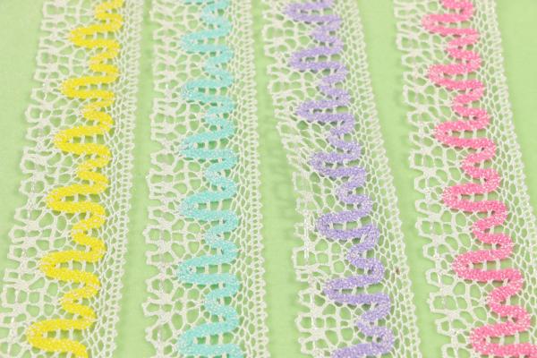 Quality Recyclable Cotton Crochet Lace Trim Reusable Unstretched Contrast Patterned for sale