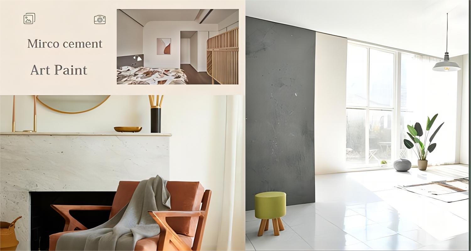 Seamless Microcement Wall Paint Kit High Toughness Silicate Microcement Scrape Method