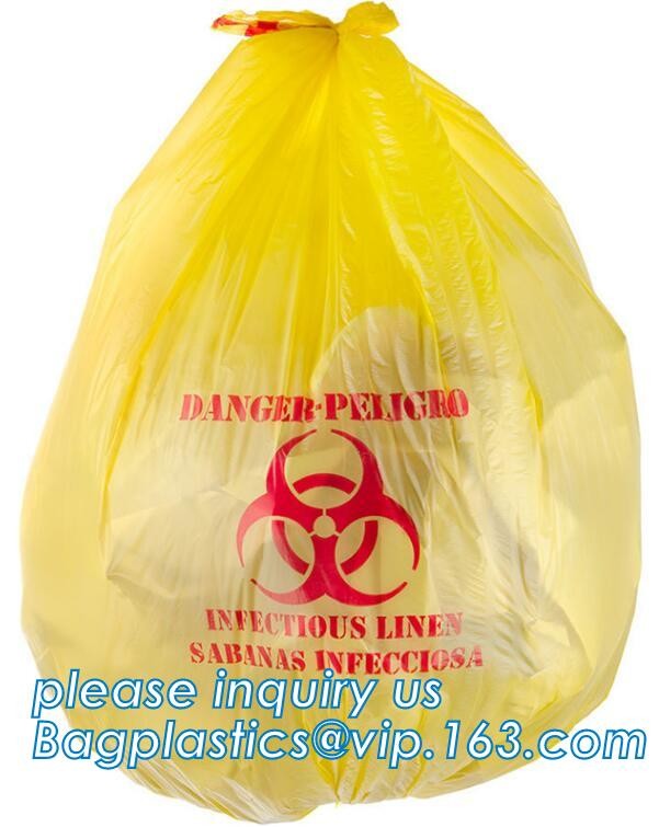 LDPE biohazard waste bin bags disposable medical autoclave bags, biohazard specimen bag plastic adhesive flat bag, bagea