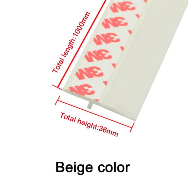 Beige Color Pvc Door Bottom Seal 36mm Height For Hotel