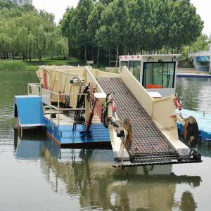 China 10 Cubic Meters Capacity Garbage Collection Boat With Full Hydraulic System wholesale