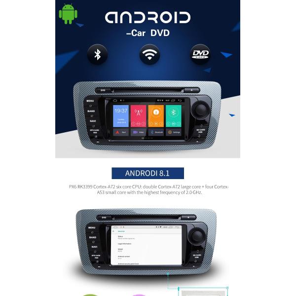 6.2" Android Car DVD Player Bluetooth - Enabled Built - In GPS CD Player