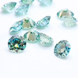 China Lab Created Green Loose Moissanite Gemstones Emerald Cut OEM wholesale