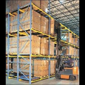China Effective Push Back Racking Steel Racking And Shelving High Utilization Of Space wholesale
