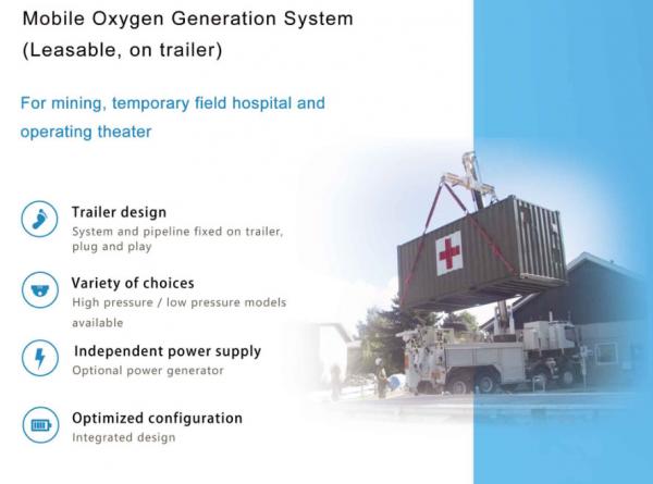 756kg PSA Based Oxygen Generator , Beaconmedaes Oxygen Generator 25m3/h