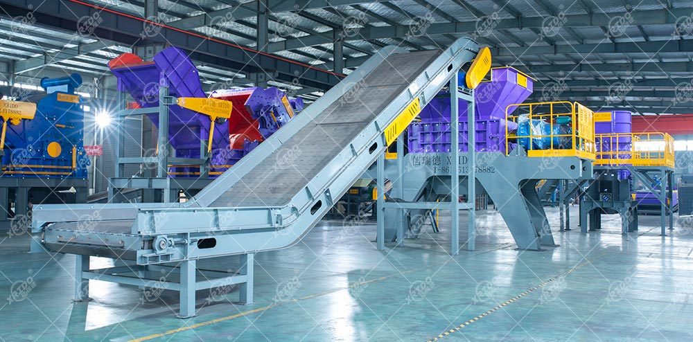 Xrido Aluminum Shredder Machine for Metal Plastic Wood Recycling
