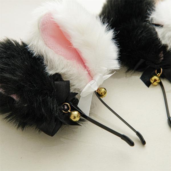 GLH058 Kitty cat ears girl headband Little wild cat headdress bell cute headband sweet cool accessories