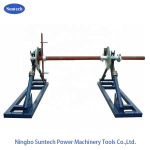 50KN Detachable Steel Wire Rope Mechanical Cable Drum Reel Stand To Release Wire