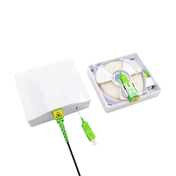 FTTH Indoor ABS 1 Core SC Adapter Invisible Fiber Optic Box Wall Outlet