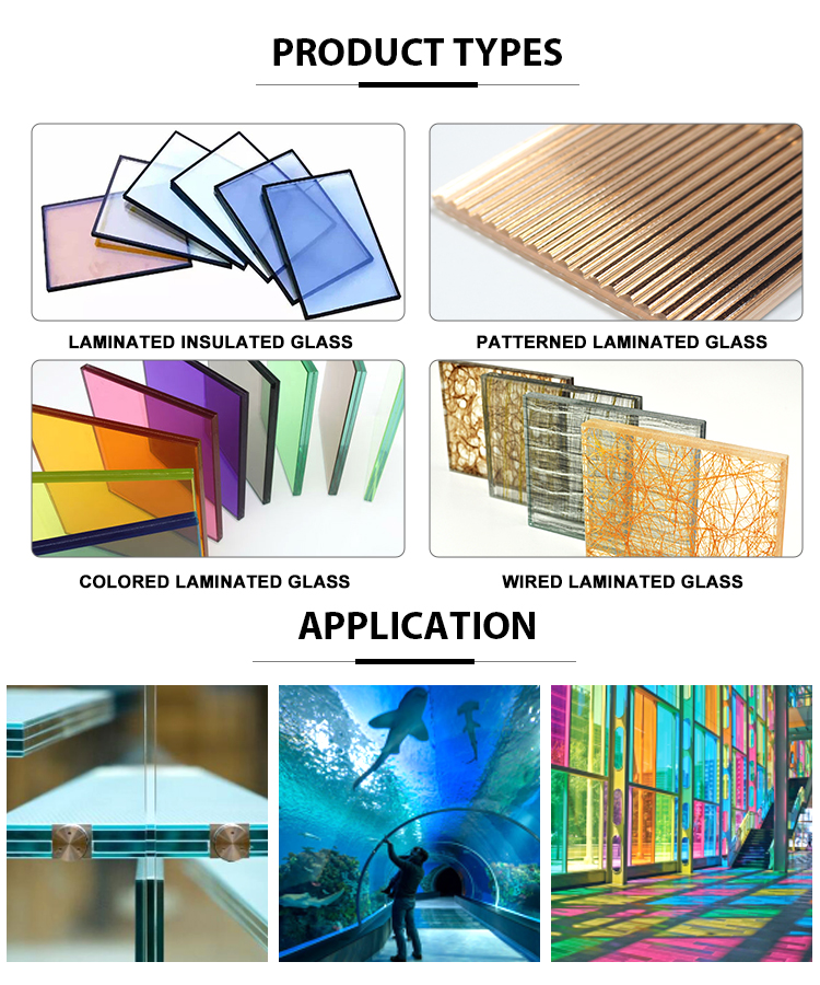 SGP Laminated Glass Safety Bullet-Proof Glass with White Grey Bronze Green Black PVB