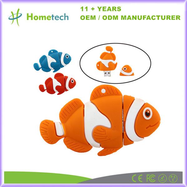 Quality Custom Fish Shape USB 3.0 Stick 16GB 32GB 128GB High Speeds 64GB Memory USB Stick for sale