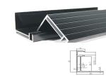 ISO9001 Approved Extruded Aluminium Profiles Solar Panel Frame Silver Black