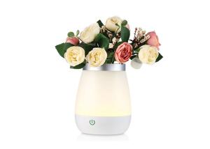 China Rechargeable Modern Bedside Lamps , Dimmable 2 In 1 Vase Table Lamp With Touch Sensor wholesale