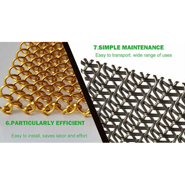 ISO9001 30m Decorative Bronze Mesh For Furniture / Cabinet Door