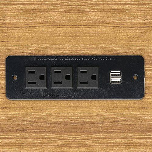 Dedicated 3 Hole Bracket Plastic Conference Table Socket Row Plug With USB Charging For Computer Room