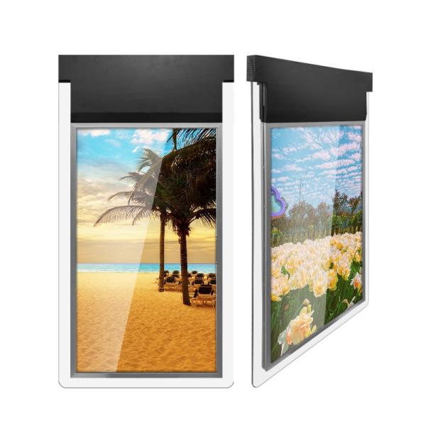 Quality 43inch Hanging Double Sided Window Display With High Bright Lcd for sale