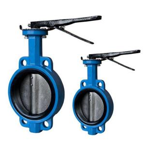 PN16 Class150 Ductile Iron Body Handle Wafer Butterfly Valve For Water Oil Gas