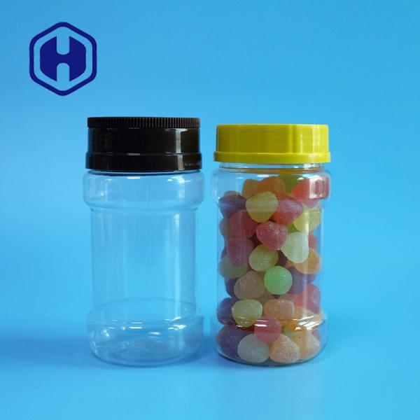 Quality Bulk Sweets Biscuits 230ml Round Screw Lid Plastic Jars  Diameter 54mm for sale