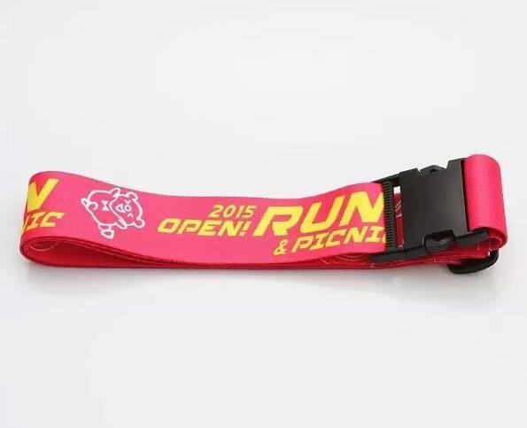 Airport Travel Personalised Luggage Straps Pink For Protecting Suitcase