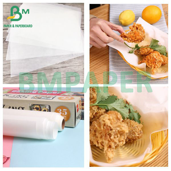 Kit 3 Kit 5 30gsm 40gsm Good Printing Effect Grease Proof Paper Rolls 