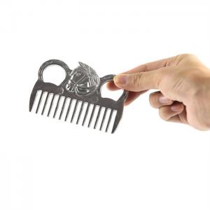 China Aluminium Horse Grooming Comb , 12.7cm*6.3cm Horse Mane and tail Comb on sale