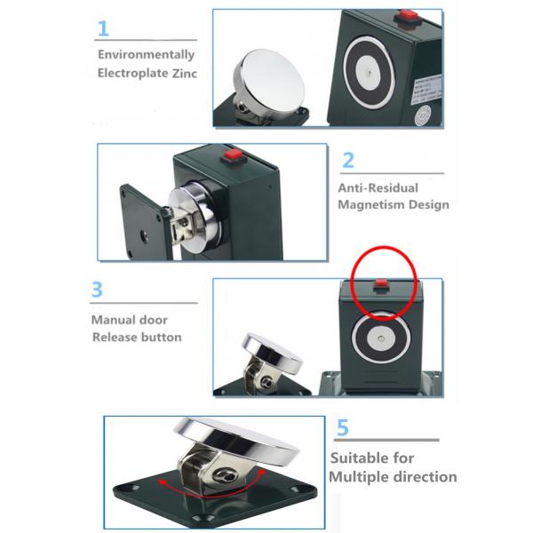 24V Heavy Duty Magnetic Door Holder With Manul Door Release Button